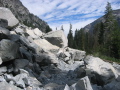 The rocky trail down into the Kern