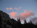 Rosy clouds over Wallace Creek Canyon