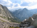 Kings Canyon Peaks from above the big switchback