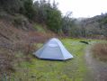 We pitch tents wherever we can find a little slice of land (some even ended up on the trail)