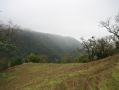 Fog streaming down the hillsides