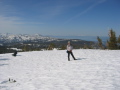 Me at the summit with Desolation Wilderness and Tahoe in the background