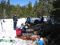 Setting up at Bridalveil Horse Camp