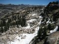 The South Fork Stanislaus drainage, with Three Chimneys in the distance